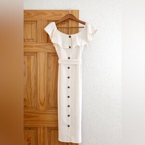 Elegant White Off-Shoulder Dress